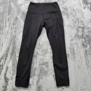 N.Y.L Sport Leggings‎ Womens S Black Pull On High Rise Ankle Pocket Workout Yoga